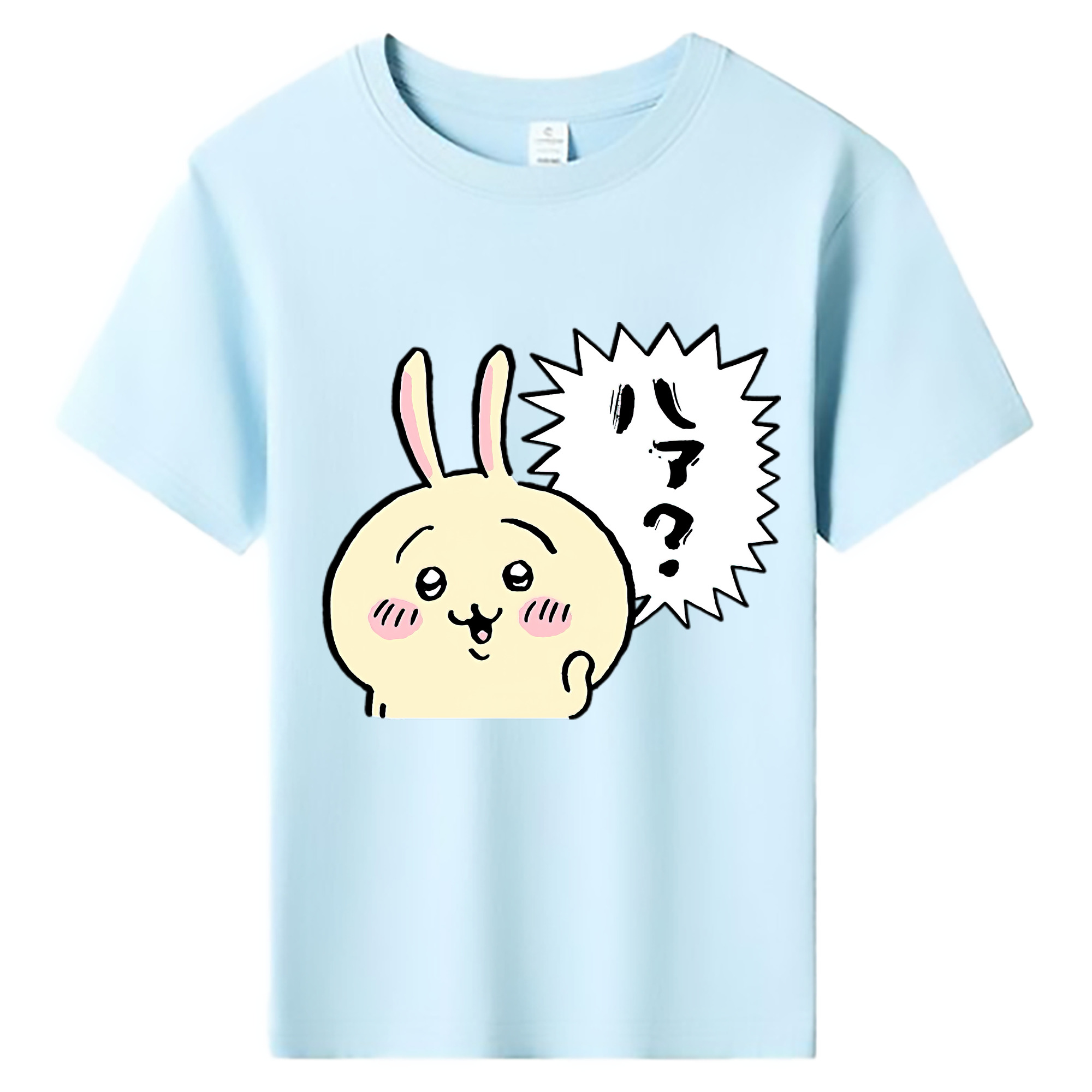 （画像用） ちいかわ うさぎ Chii-kawa usagi 綿100％キッズTシャツ（フロントプリント）